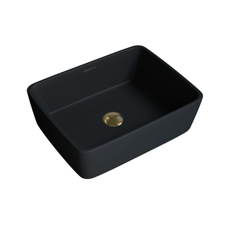 Раковина накладная (48х37) Grossman Color GR-3016BM, черный